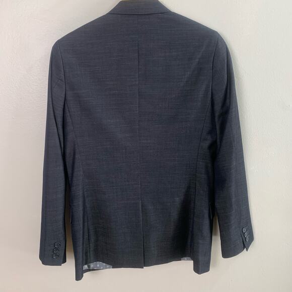 Perry Ellis Size 36 Regular Slim Fit Sport Coat Blazer Jacket Charcoal Gray - Picture 8 of 11